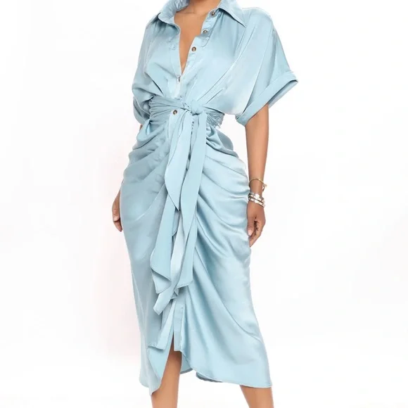 Stuck In The City Satin Midi - Picture 2 of 3